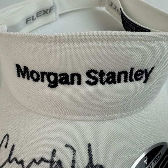 Morgan Stanley Cheyenne Woods Autographed LPGA Golf Visor Hat White Flexfit 110 main image 9